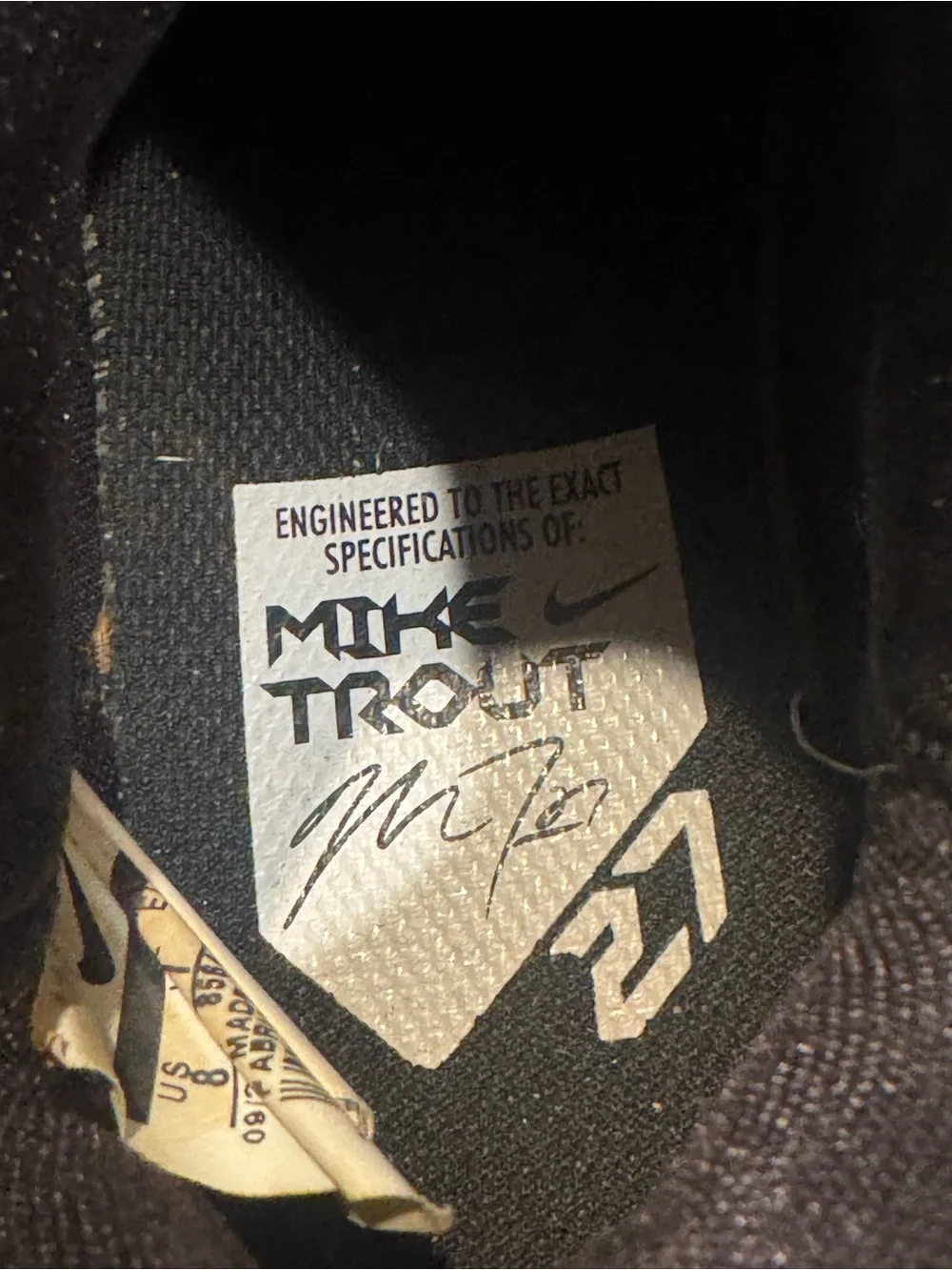 Mike Trout Nike Black & Tan Spotted baseball Cleats